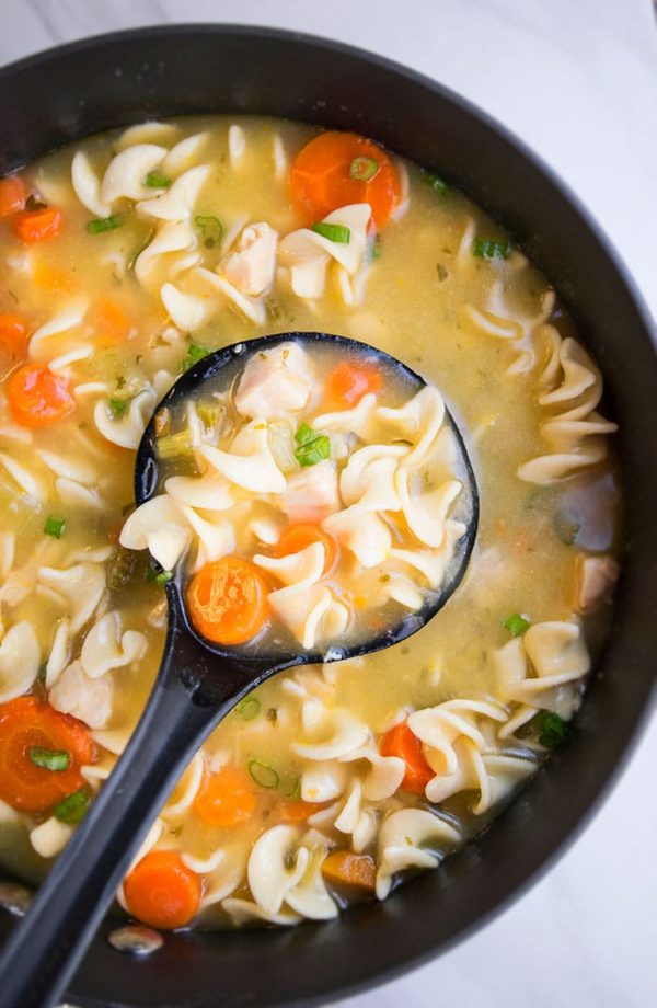 Easy Homemade Chicken Noodle Soup One Pot One Pot Recipes   Best Chicken Noodle Soup Recipe 600x920 