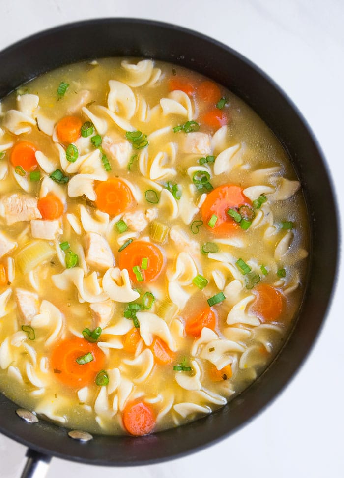 Homemade Chicken Noodle Soup (from scratch!)