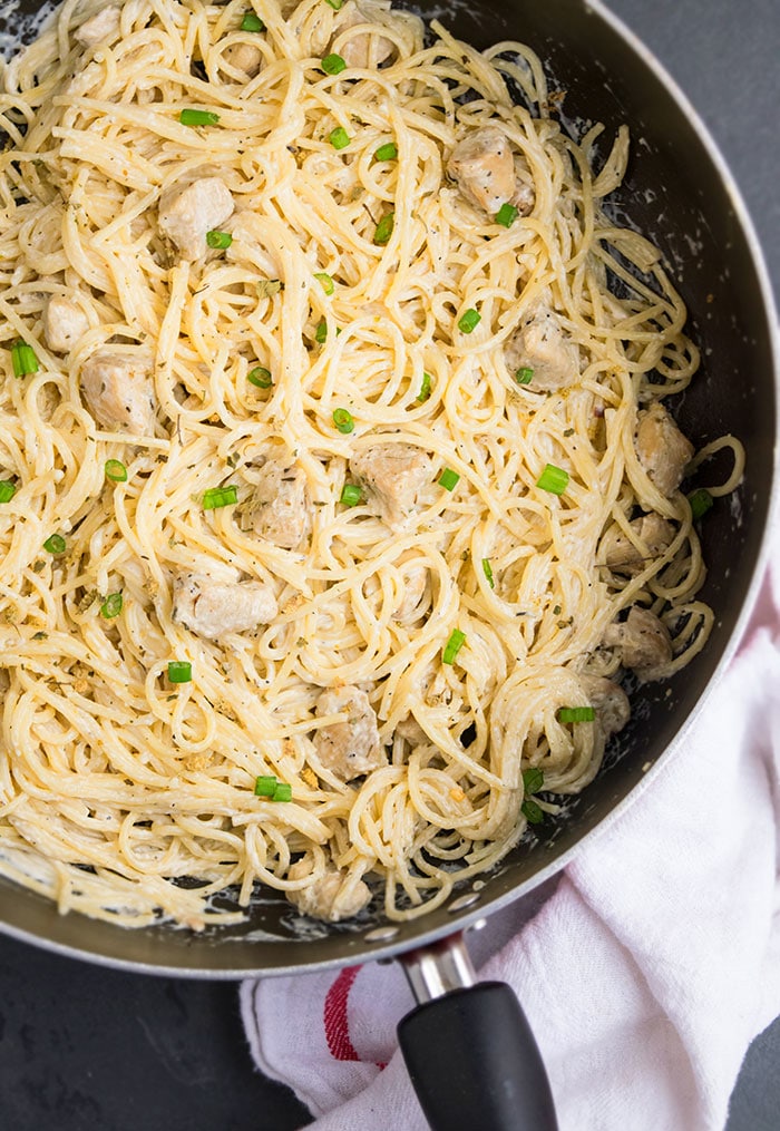 One Pot Garlic Chicken Pasta