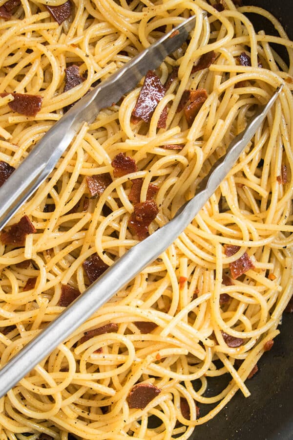 Bacon Pasta Quick & Easy - OnePotRecipes