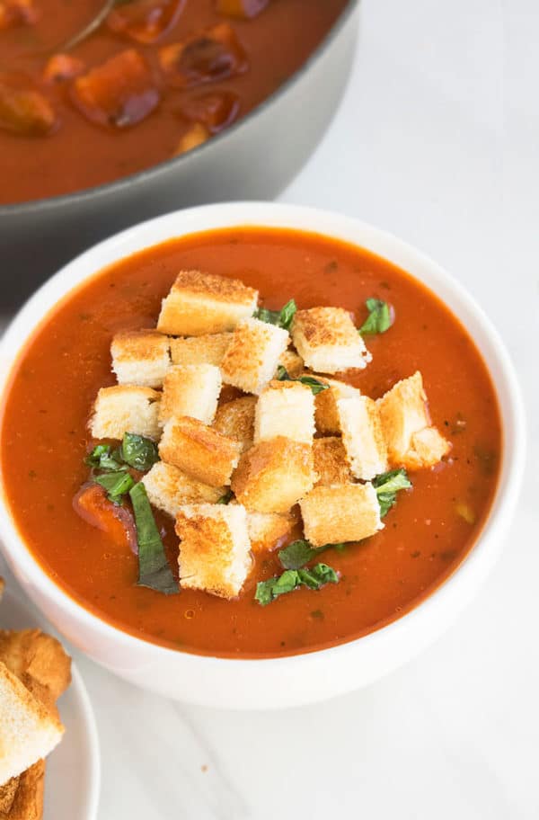 Tomato Basil Soup Recipe (One Pot) One Pot Recipes