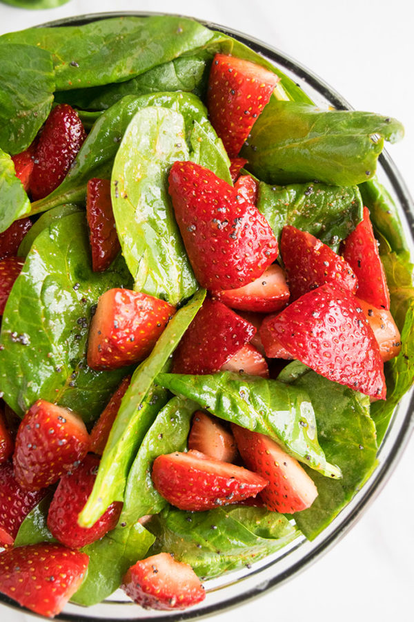 Strawberry Spinach Salad with Poppy Seed Dressing (One Bowl) | One Pot ...