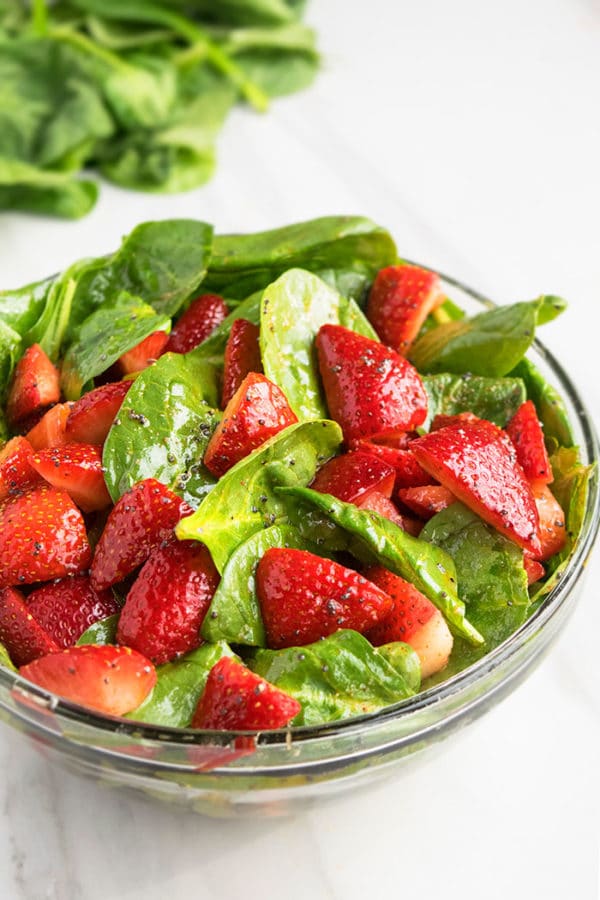 Strawberry Spinach Salad with Poppy Seed Dressing (One Bowl) | One Pot ...