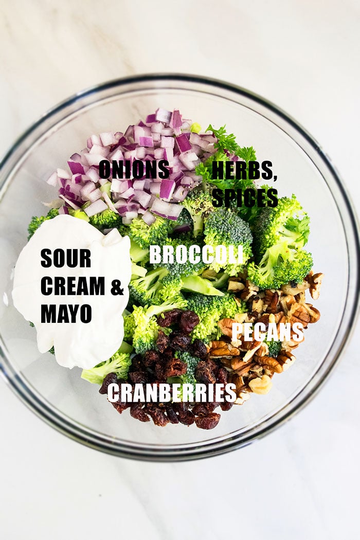 How to Make Broccoli Salad- Ingredients