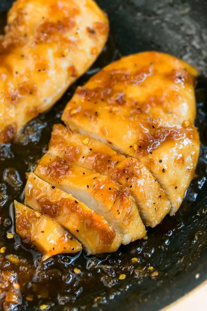 One Pot Honey Garlic Chicken Sliced.