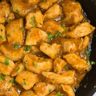 Easy One Pot Apricot Chicken- Overhead Shot.