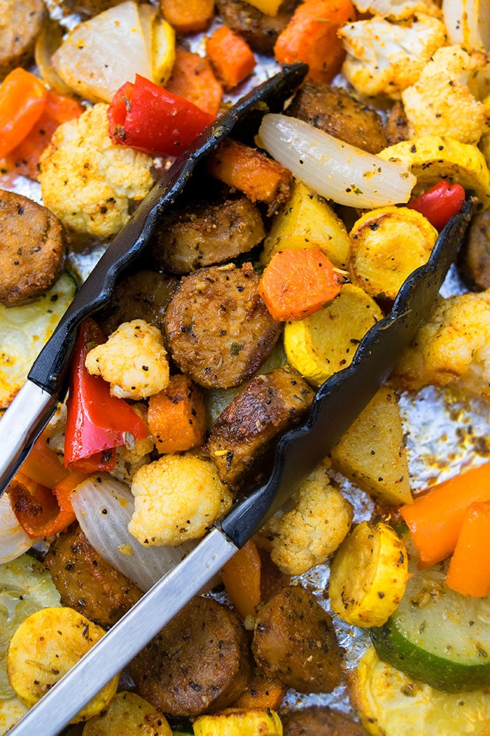Easy Oven Roasted Sausage and Vegetables Recipe