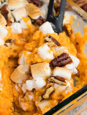 Best Easy Sweet Potato Casserole Recipe With Marshmallows and Pecans