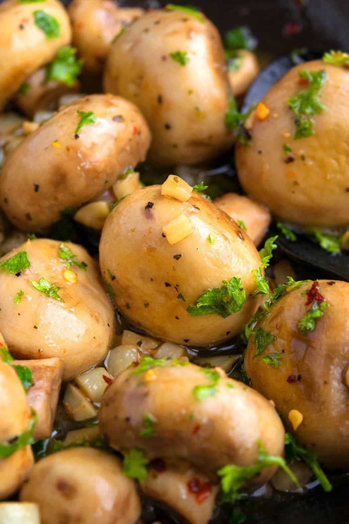 One Pot Garlic Butter Mushrooms Recipe