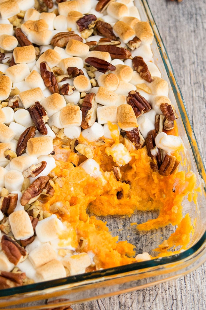 Southern Sweet Potato Casserole with Pecan Topping 