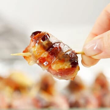 Closeup shot of baked date.