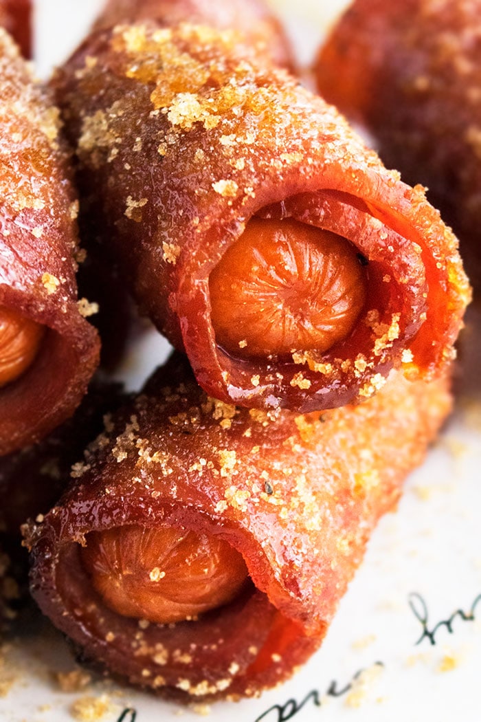Bacon Wrapped Little Smokies with Brown Sugar (One Pan Recipe)
