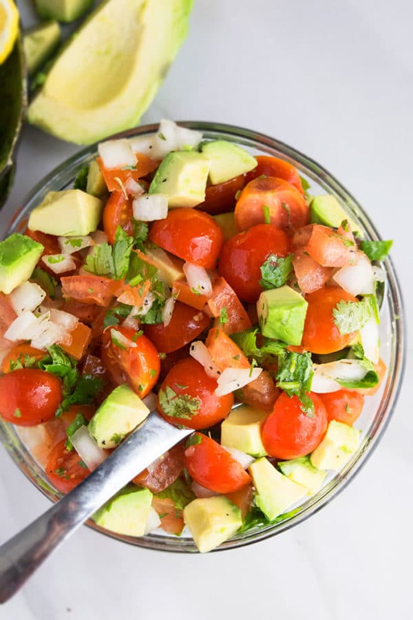 Tomato Avocado Salad (One Bowl) | One Pot Recipes