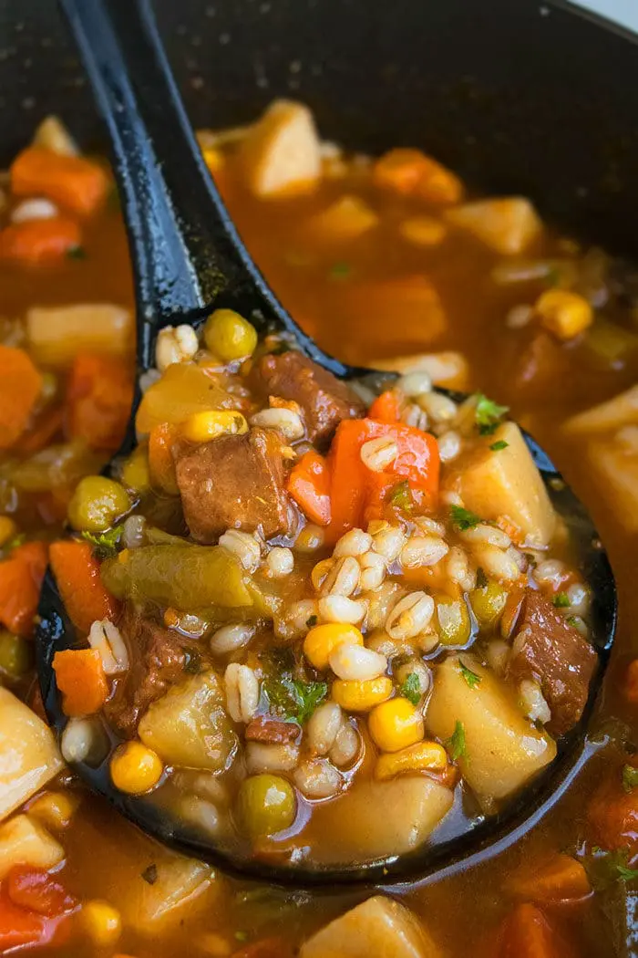 Easy Beef Barley Soup Recipe