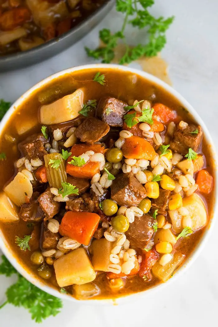 Vegetable Beef Barley Soup Recipe