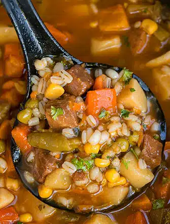 Easy Beef Barley Soup Recipe (One Pot Meal)