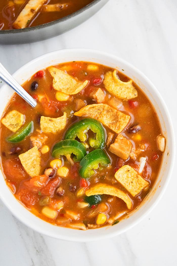 Easy Chicken Tortilla Soup (One Pot) | One Pot Recipes