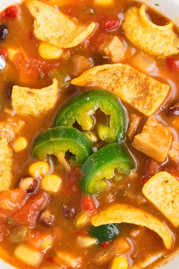 Mexican Healthy Chicken Tortilla Soup Recipe