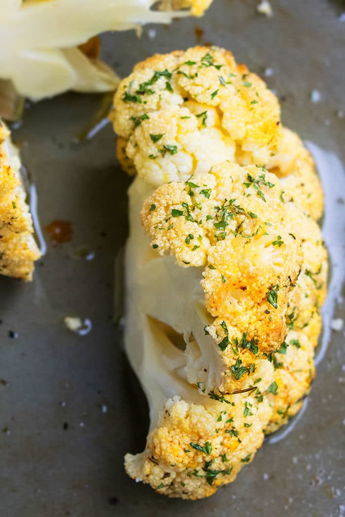 Roasted Whole Cauliflower with Parmesan Cheese
