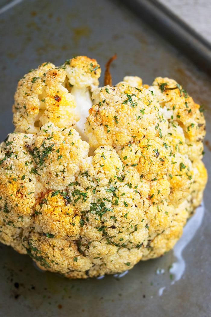 Easy Whole Roasted Cauliflower Recipe