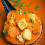 One Pot Roasted Red Pepper Soup Recipe