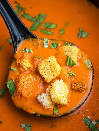 One Pot Roasted Red Pepper Soup Recipe