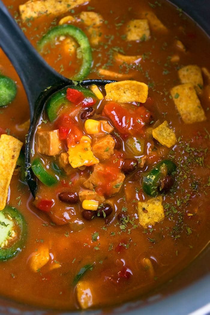 Chicken Enchilada Soup Recipe (Instant Pot)
