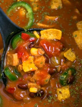 Easy Instant Pot Chicken Enchilada Soup Recipe