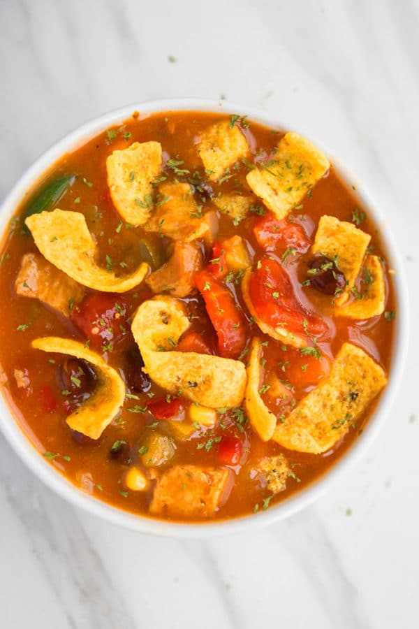 Instant Pot Chicken Enchilada Soup One Pot Recipes