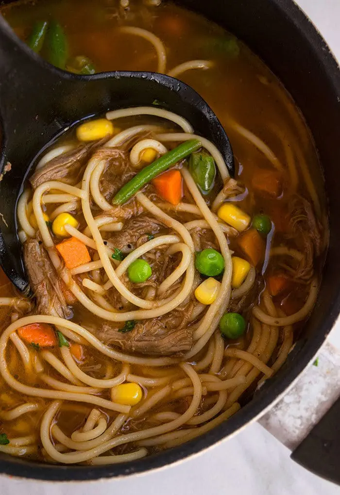 Beef Vegetable Noodle Soup