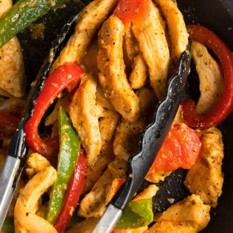 Easy Chicken Fajitas Recipe (One Pot Meal)