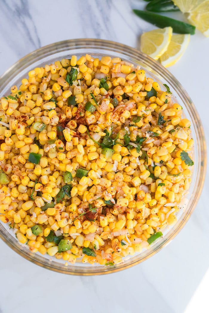 Mexican Corn Salad with Cilantro Lime Vinaigrette