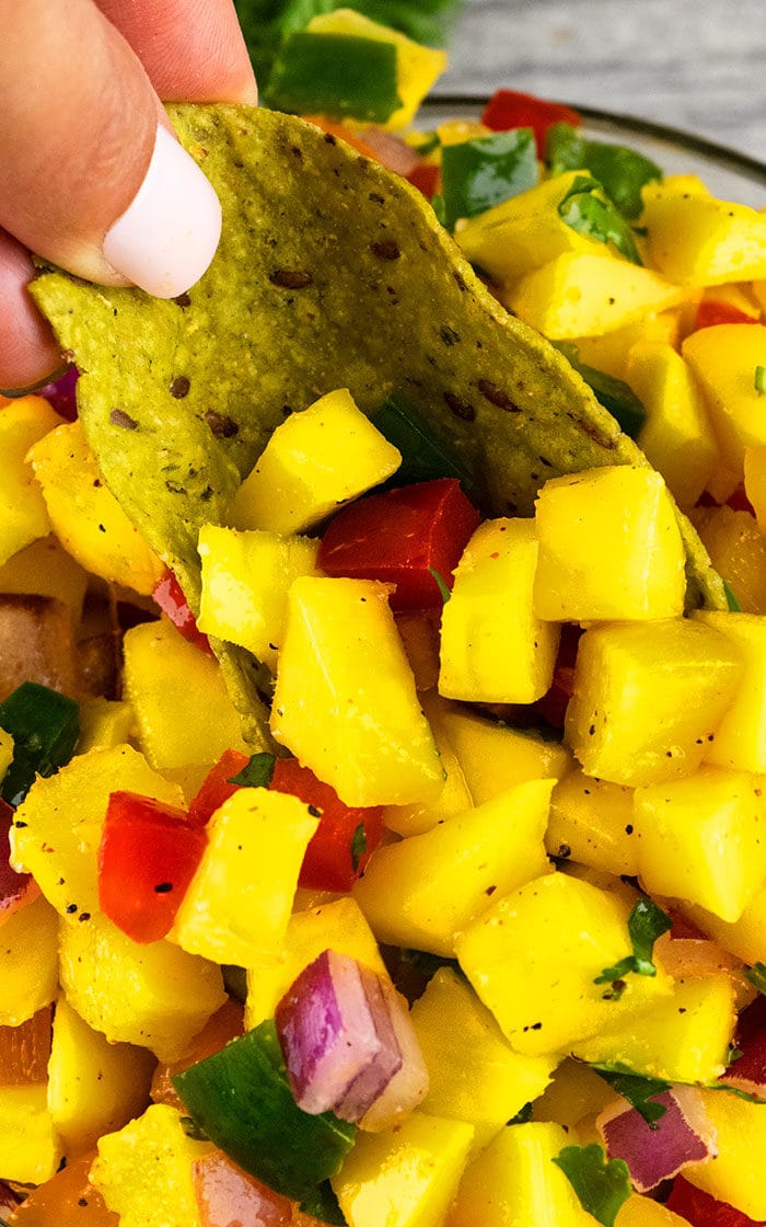 Easy Mango Salsa Recipe (One Pot Appetizer)