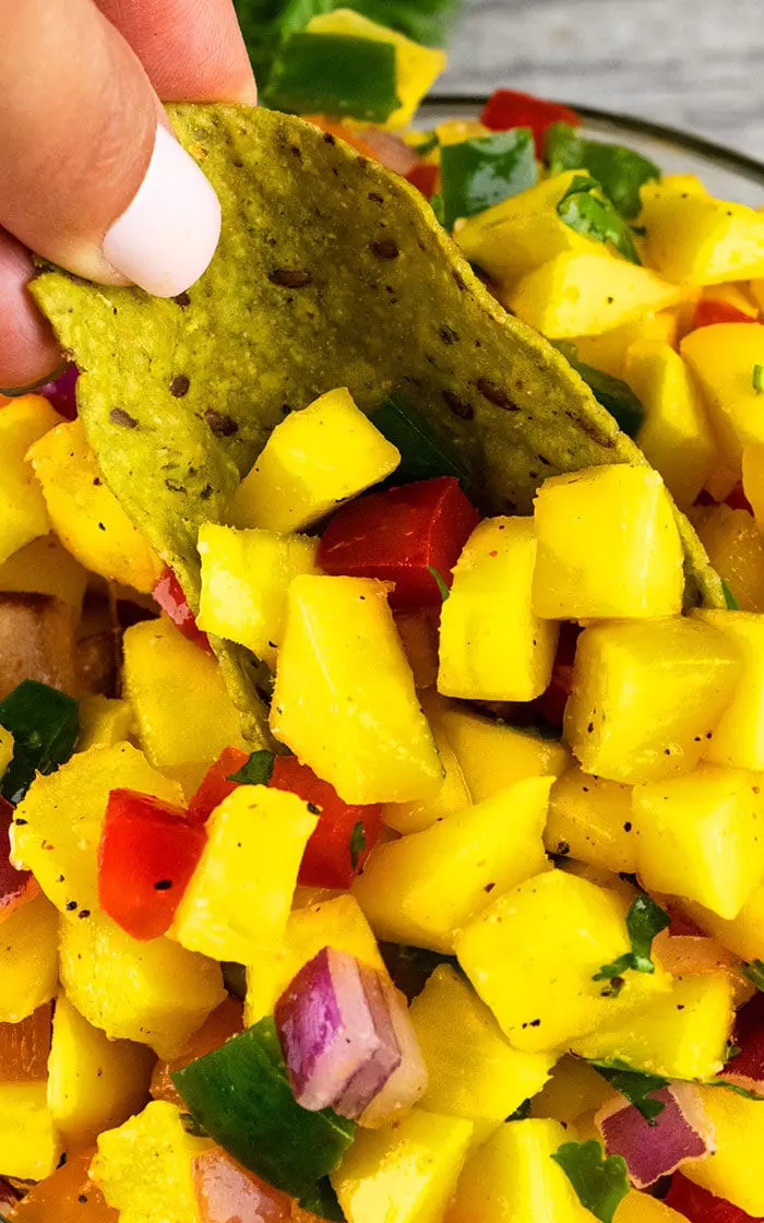 Easy Mango Salsa Recipe (One Pot Appetizer)