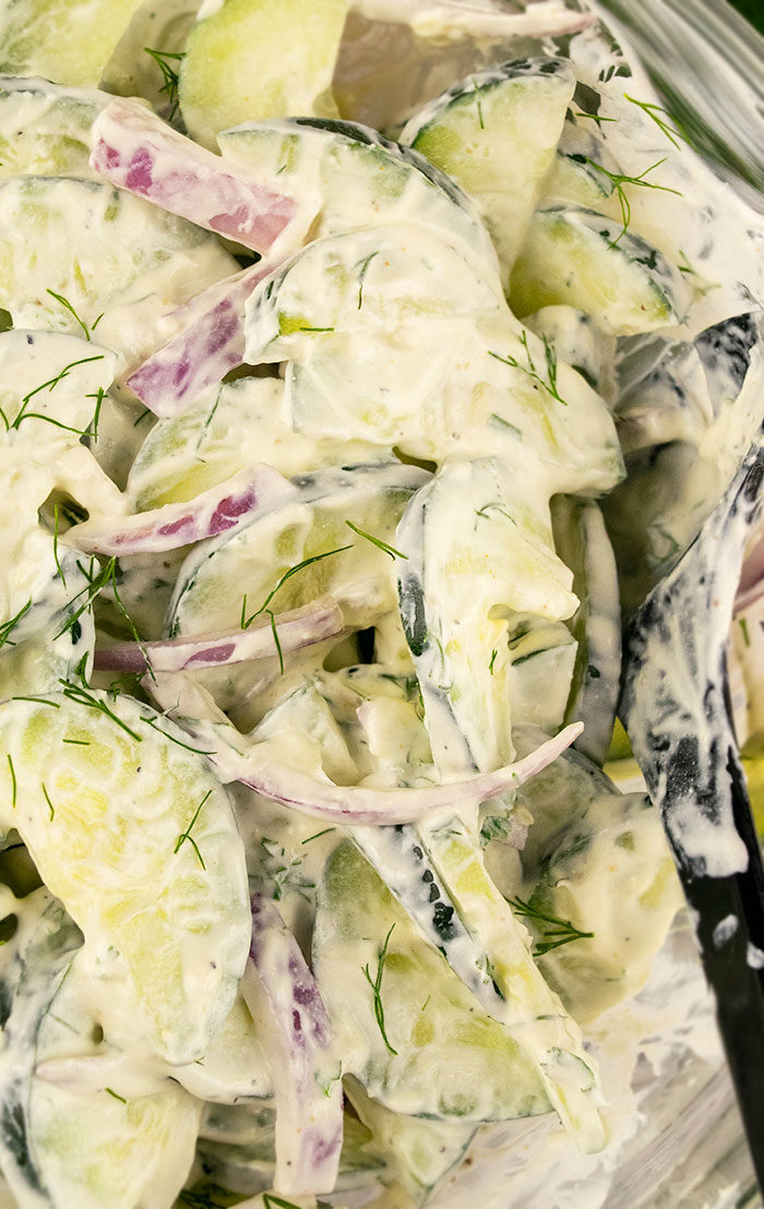 Creamy Cucumber and Onion Salad