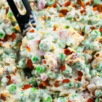 Easy Creamy Pea Salad Recipe