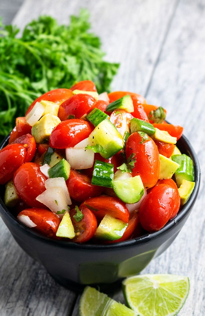 Cucumber Tomato Salad (One Bowl) One Pot Recipes