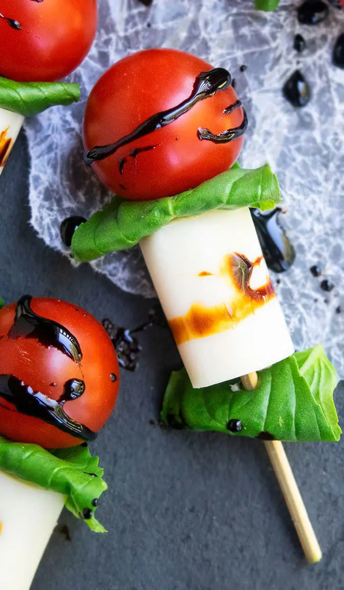 Make Ahead Caprese Kabobs Appetizer