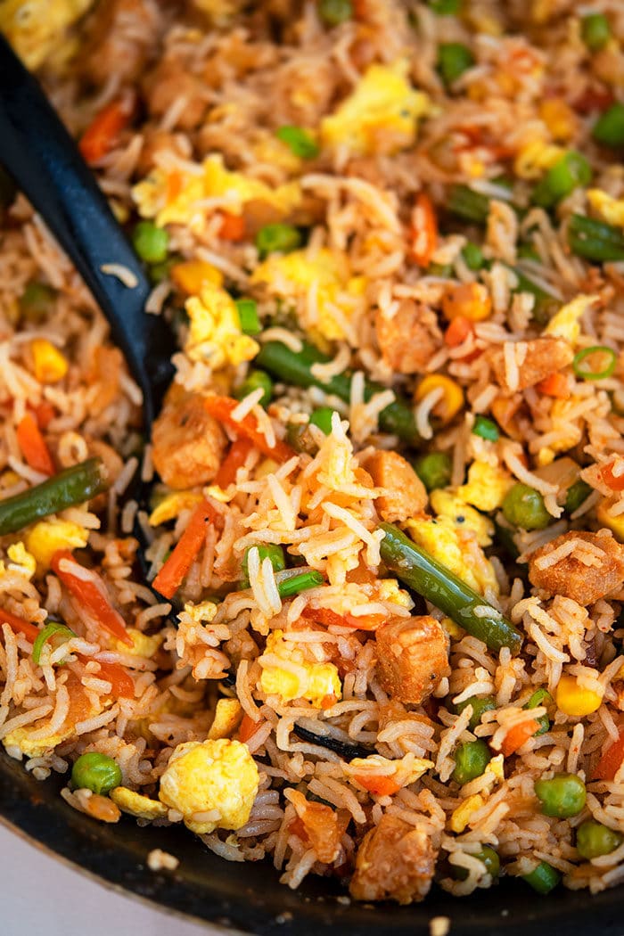 Chinese Fried Rice with Chicken and Vegetables