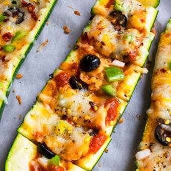 Easy Pizza Stuffed Zucchini Boats Recipe