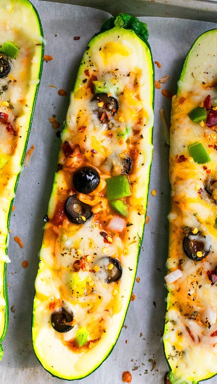 Healthy Low Carb Stuffed Zucchini Boats