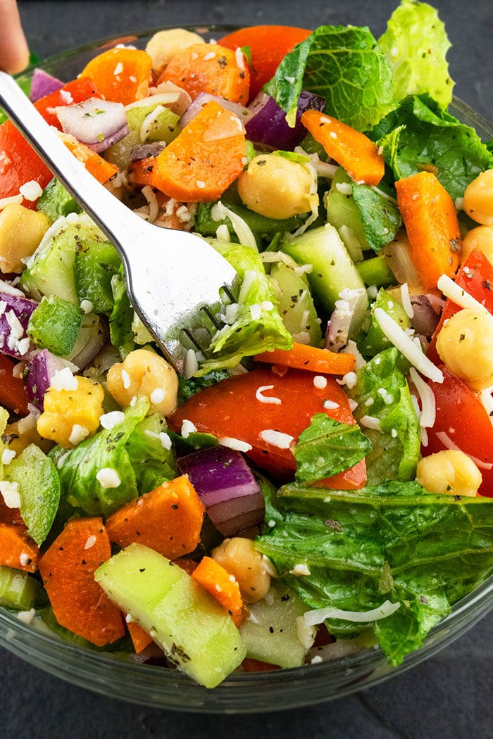 Easy Chopped Salad with Italian Vinaigrette