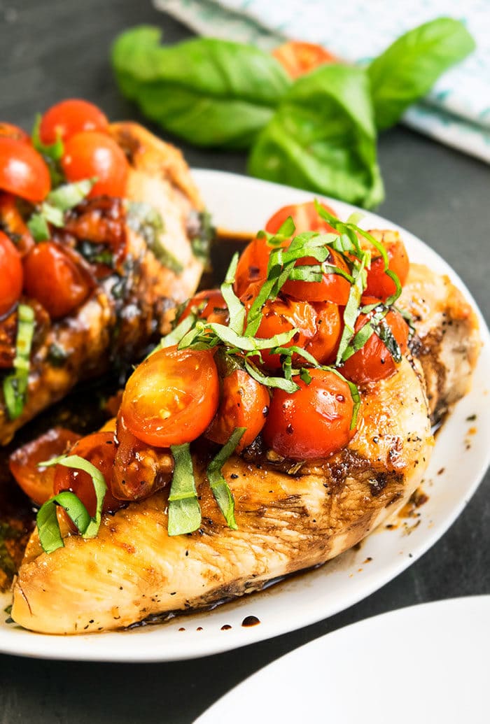 Italian Chicken With Balsamic Glaze and Bruschetta