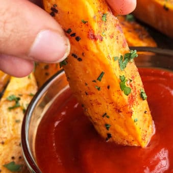 Oven Baked Sweet Potato Wedges Recipe