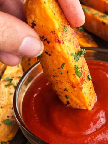 Oven Baked Sweet Potato Wedges Recipe