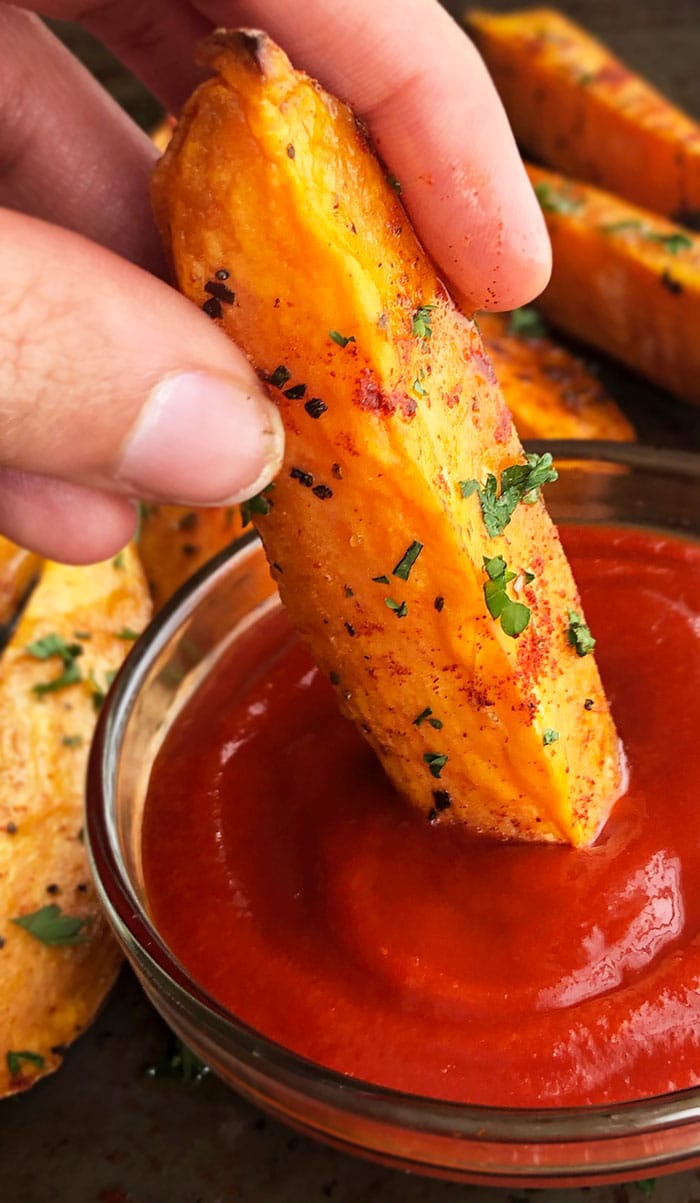 Oven Baked Sweet Potato Wedges Recipe