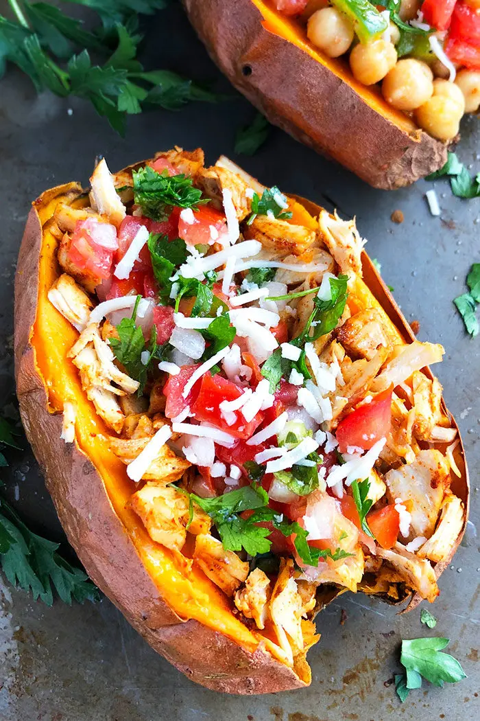 Mexican Chicken Stuffed Sweet Potatoes Recipe