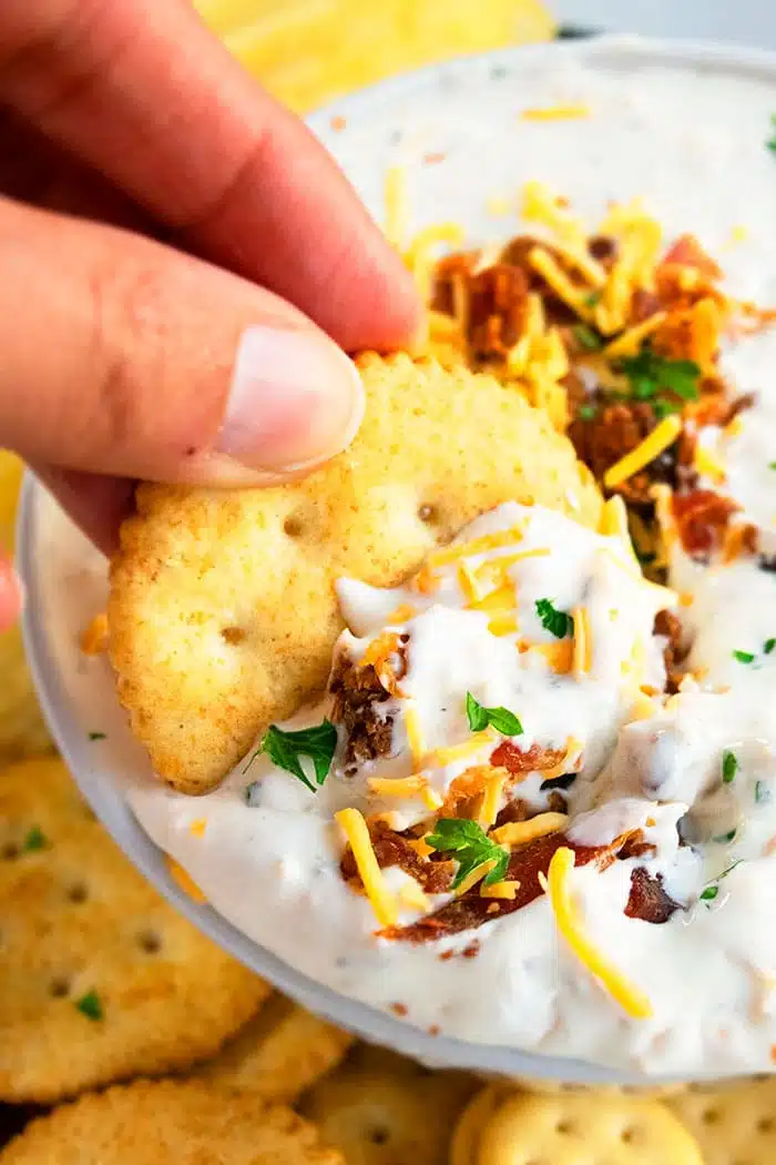 Easy Bacon Cheddar Ranch Dip Recipe