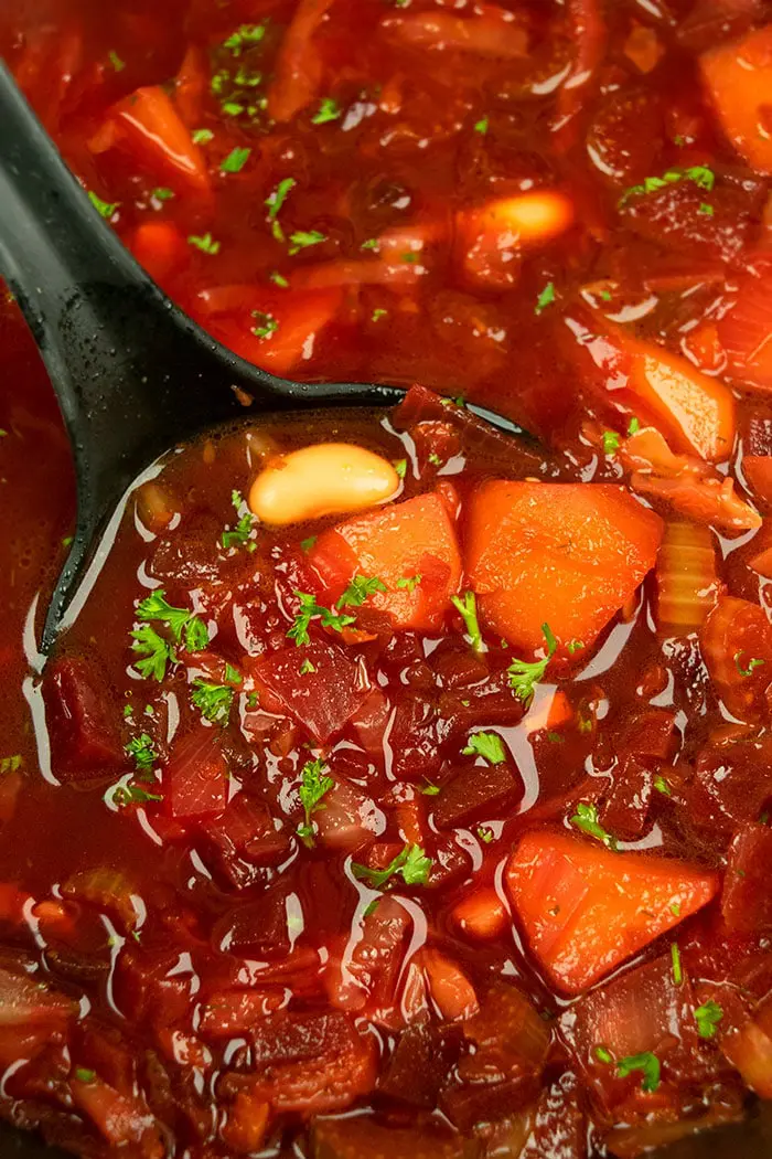 Red Beet Borscht Soup