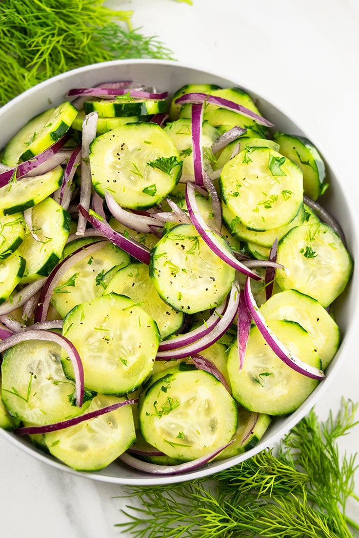 Cucumber Onion Salad (One Bowl) | One Pot Recipes